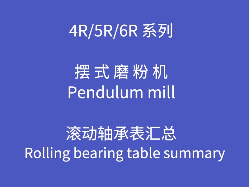 磨粉機(jī)技術(shù)資料-R型擺式磨粉機(jī)滾動軸承表