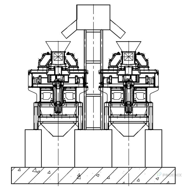 制砂整形機(jī)安裝簡圖 制砂整形機(jī)安裝簡圖
